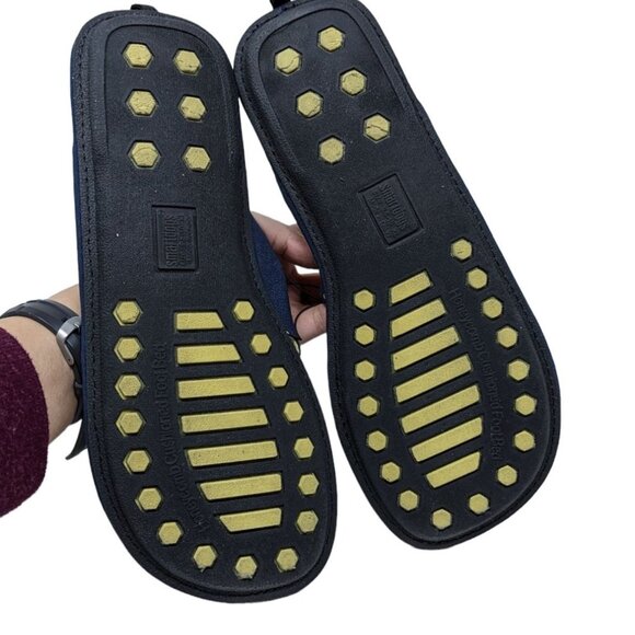 Smartdogs Blue Criss Cross Flip Flop Cushioned Sandals Sippers Size 9.5-to 10 XL - Picture 2 of 4